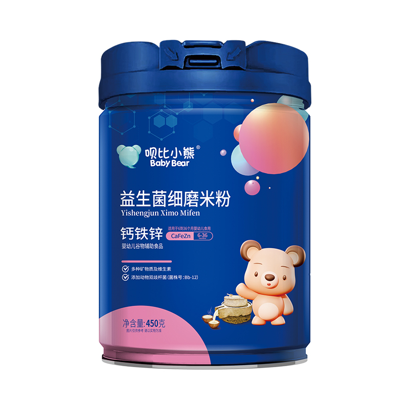 唄比小熊-益生菌細磨米粉-鈣鐵鋅